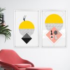 Quadro Com Moldura Chanfrada Love Abstrato