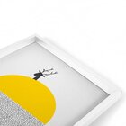 Quadro Com Moldura Chanfrada Love Abstrato