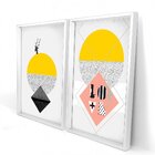 Quadro Com Moldura Chanfrada Love Abstrato