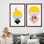 Quadro Com Moldura Chanfrada Love Abstrato