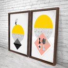 Quadro Com Moldura Chanfrada Love Abstrato