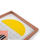 Quadro Com Moldura Chanfrada Love Abstrato