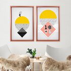 Quadro Com Moldura Chanfrada Love Abstrato