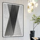 Quadro Com Moldura Chanfrada Monocromático