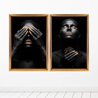 Quadro Com Moldura Chanfrada Mulheres Ouro