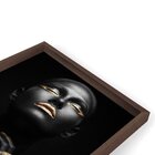 Quadro Com Moldura Chanfrada Mulheres Ouro