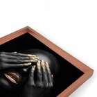 Quadro Com Moldura Chanfrada Mulheres Ouro