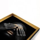 Quadro Com Moldura Chanfrada Mulheres Ouro