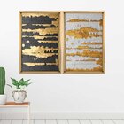 Quadro Com Moldura Chanfrada Ouro Descascado