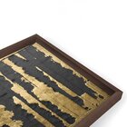 Quadro Com Moldura Chanfrada Ouro Descascado