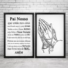 Quadro Com Moldura Chanfrada Pai Nosso