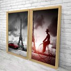 Quadro Com Moldura Chanfrada Paris