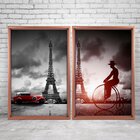 Quadro Com Moldura Chanfrada Paris