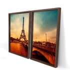 Quadro Com Moldura Chanfrada Paris Envelhecido