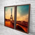 Quadro Com Moldura Chanfrada Paris Envelhecido