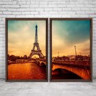 Quadro Com Moldura Chanfrada Paris Envelhecido