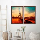 Quadro Com Moldura Chanfrada Paris Envelhecido