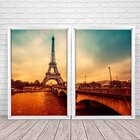 Quadro Com Moldura Chanfrada Paris Envelhecido