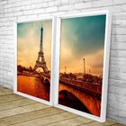 Quadro Com Moldura Chanfrada Paris Envelhecido