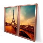 Quadro Com Moldura Chanfrada Paris Envelhecido