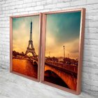 Quadro Com Moldura Chanfrada Paris Envelhecido