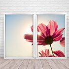 Quadro Com Moldura Chanfrada Rosa