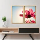 Quadro Com Moldura Chanfrada Rosa