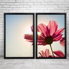 Quadro Com Moldura Chanfrada Rosa