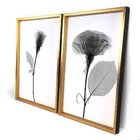 Quadro Com Moldura Chanfrada Sombra Flores