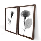 Quadro Com Moldura Chanfrada Sombra Flores