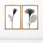Quadro Com Moldura Chanfrada Sombra Flores