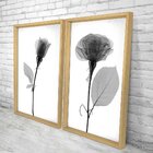 Quadro Com Moldura Chanfrada Sombra Flores