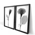 Quadro Com Moldura Chanfrada Sombra Flores