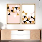 Quadro Com Moldura Chanfrada Triângulos