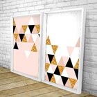 Quadro Com Moldura Chanfrada Triângulos