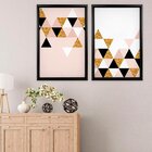 Quadro Com Moldura Chanfrada Triângulos