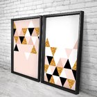 Quadro Com Moldura Chanfrada Triângulos