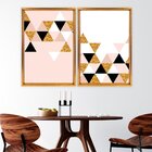 Quadro Com Moldura Chanfrada Triângulos