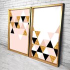 Quadro Com Moldura Chanfrada Triângulos