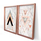 Quadro Com Moldura Chanfrada Triângulos