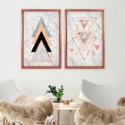 Quadro Com Moldura Chanfrada Triângulos