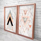 Quadro Com Moldura Chanfrada Triângulos