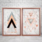 Quadro Com Moldura Chanfrada Triângulos