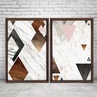 Quadro Com Moldura Chanfrada Triângulos