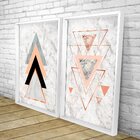 Quadro Com Moldura Chanfrada Triângulos