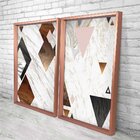 Quadro Com Moldura Chanfrada Triângulos