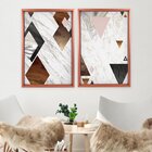 Quadro Com Moldura Chanfrada Triângulos