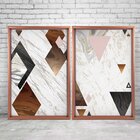 Quadro Com Moldura Chanfrada Triângulos