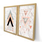 Quadro Com Moldura Chanfrada Triângulos