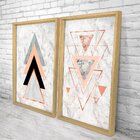 Quadro Com Moldura Chanfrada Triângulos